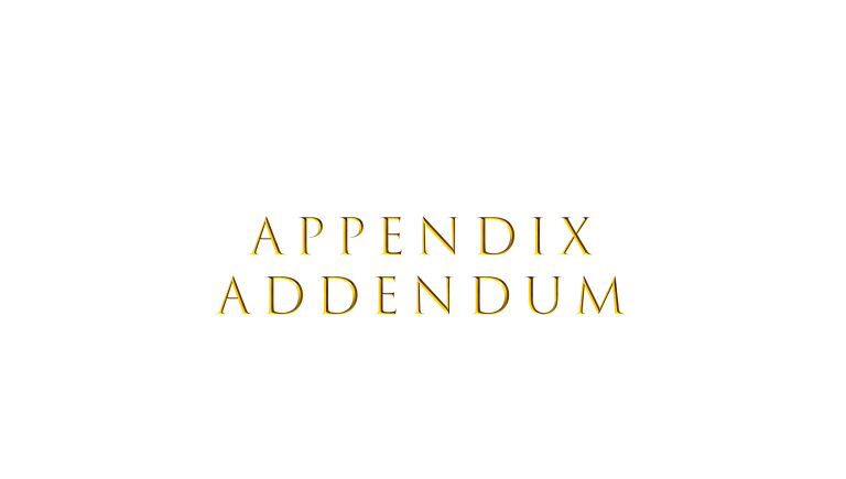 Appendix Addendum